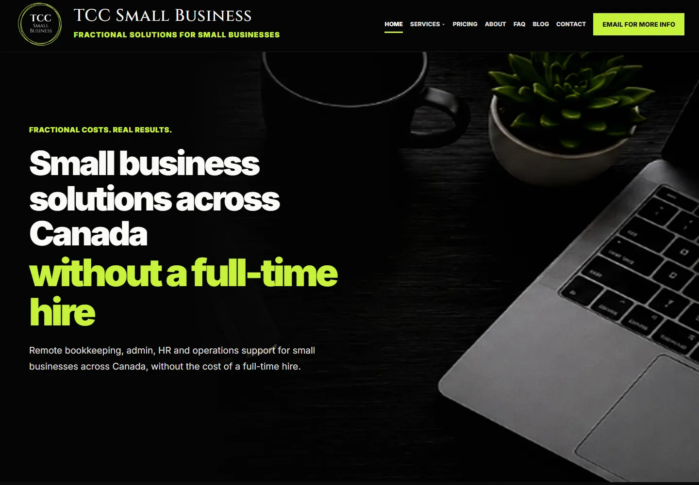 TCC Small Business homepage
